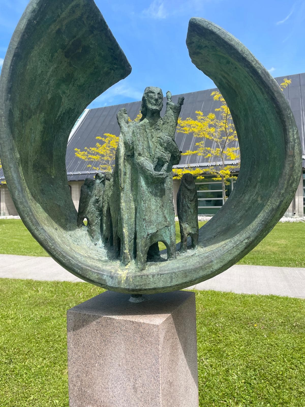 Religious sculpture at Trent University